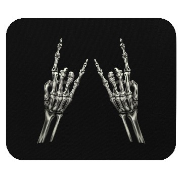 Discover Rock On Rock Star Skeleton Hands Rocker Halloween Mouse Pads