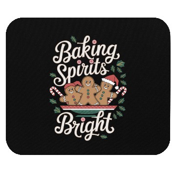 Discover Baking Spirits Bright Holiday Gingerbread and Cand Mouse Pads