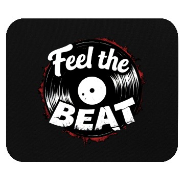 Discover Classic Vinyl 'Feel The Beat' Mouse Pads