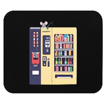 Discover Japanese vending machine with little friend. Mouse Pads