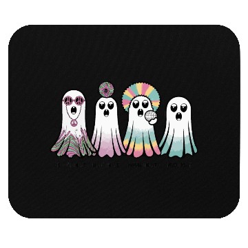 Discover Psychedelic Retro Ghosts Groovy, Disco, Hippie Mouse Pads