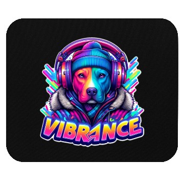 Discover Neon Vibes Pit Bull Mouse Pads
