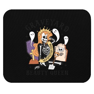 Discover Graveyard Beauty Queen: Spooky & Funny Halloween Mouse Pads