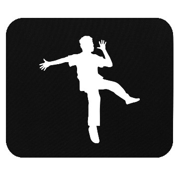 Discover Man Celebrates Dances Silhouette Cool Party Boy Mouse Pads