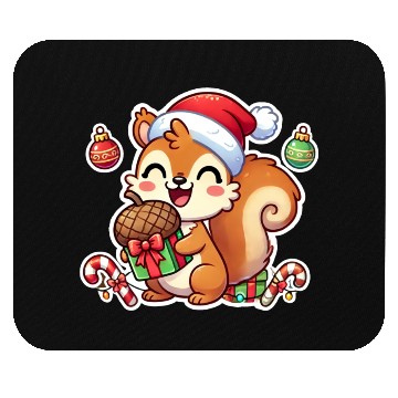 Discover Nutty Christmas Squirrel Mouse Pads