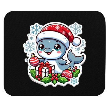 Discover Holiday Dolphin Splash Mouse Pads