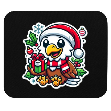 Discover Eagle's Christmas Flight Mouse Pads