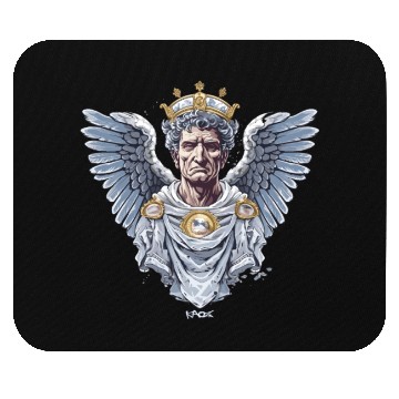 Discover Emperor Caesar with Angel Wings Mouse Pads