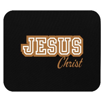 Discover Letterman Tan Jesus Mouse Pads