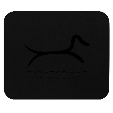 Discover Minimalist Dachshund with morse code Mouse Pads