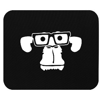 Discover Smart nerd monkey head horn-rimmed glasses geek Mouse Pads