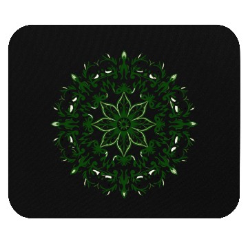 Discover Elegant Green Mandala Design Mouse Pads