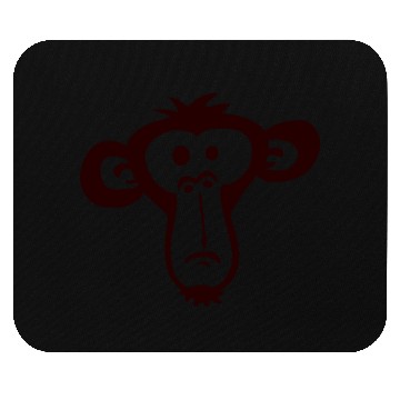 Discover Sad Confused Monkey Head Funny Bored Primate Face Mouse Pads