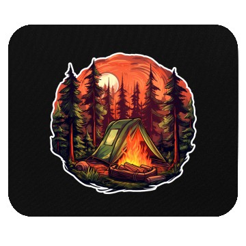 Discover Tents Forest Nature Camping Mouse Pads