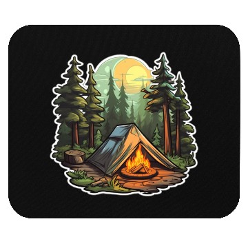 Discover Tents Forest Nature Camping Mouse Pads