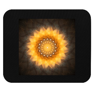 Discover Geometric Sunflower Mandala Art Print Mouse Pads