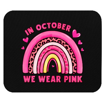 Discover In October We Wear Pink Leopard Mouse Pads