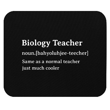 Discover Biology Teacher Funny Dictionary Definition Mouse Pads
