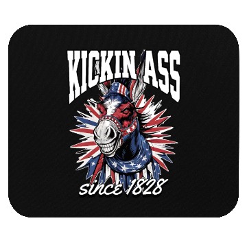 Discover Patriotic American Donkey Democrat Mouse Pads