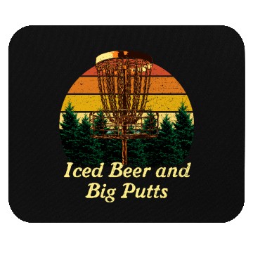 Discover Iced Beer and Big Putts Disc Golf Beer Lover Golfe Mouse Pads