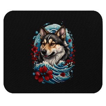 Discover Wolf and Waves Mouse Pads