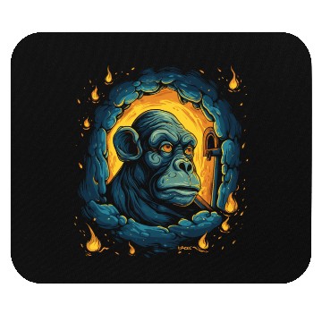 Discover Night of the Starry Dungeon Monkey Mouse Pads