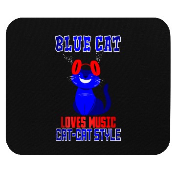 Discover BLUE CAT LOVES MUSIC Mouse Pads
