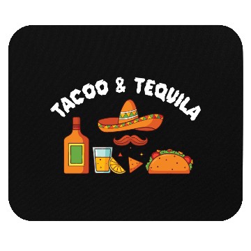 Discover Tacos & Tequila Funny Taco Lover Saying Slogan Mouse Pads