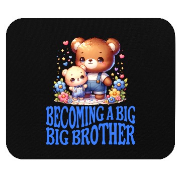 Discover Soon I'll Be A Big Brother Cute Teddy Bears Mouse Pads