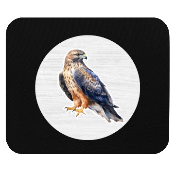 Discover Hawk Watercolor Drawing Mouse Pads