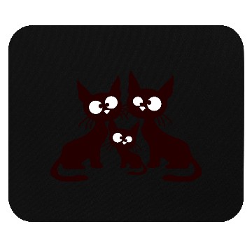 Discover Crazy cat mom dad kitten child kitten family team Mouse Pads