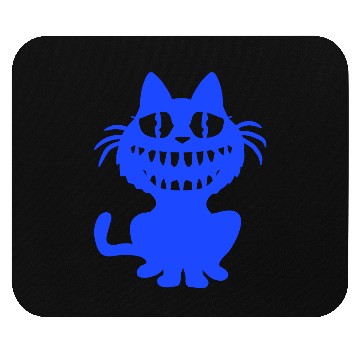 Discover Funny Crazy Monster Cat Halloween Horror Teeth Fun Mouse Pads
