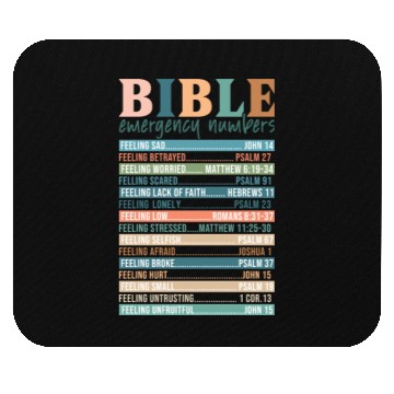 Discover Bible Emergency Numbers Mouse Pads