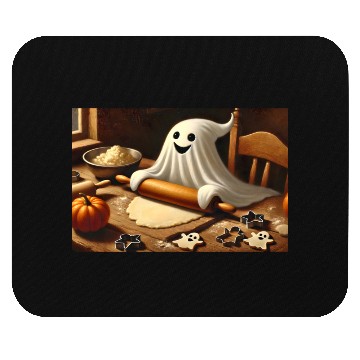 Discover Ghost baking cookies: Sweet Halloween fun Mouse Pads