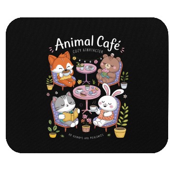 Discover Furry Friends Café Mouse Pads