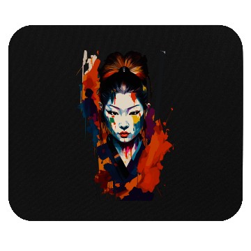 Discover Samurai Warrior Woman – Eye catching Splash Art Mouse Pads