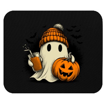 Discover Hipster Ghost Trick or Treat Mouse Pads