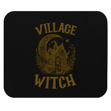 Discover Village Witch Salem Vintage Halloween Mouse Pads