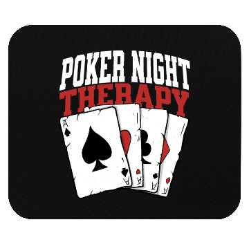 Discover Poker Night Therapy Card Game Mouse Pads