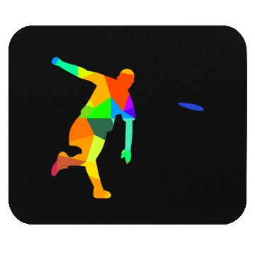 Discover Ultimate Frisbee Rainbow Colors Polygon Sport Mouse Pads