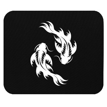 Discover Koi Carp Yoga Circle Style Yin And Yang Mouse Pads