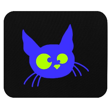 Discover Crazy Cat Squinting Funny Eyes Grimace Fun Cartoon Mouse Pads