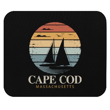 Discover Cape Cod Vintage SunsetMassachusetts Sailing Mouse Pads