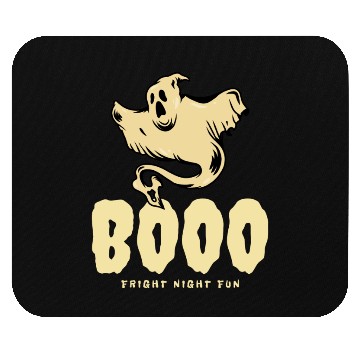 Discover BOOO Fright Night Fun Ghost Halloween Mouse Pads