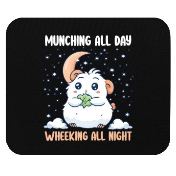 Discover Guinea Pig Munching All Day, Wheeking All Night Mouse Pads