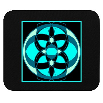 Discover Black and blue abstract design Mouse Pads
