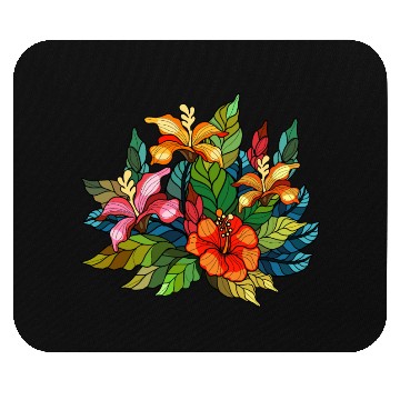 Discover Hibiscus bouquet Mouse Pads