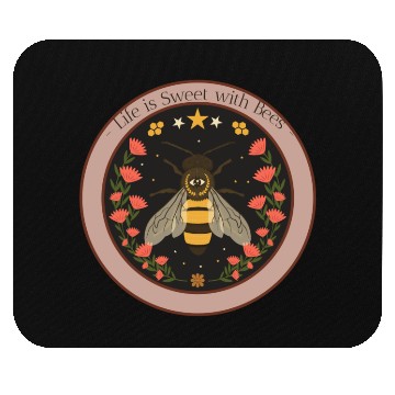 Discover Life is Sweet with Bees Mouse Pads