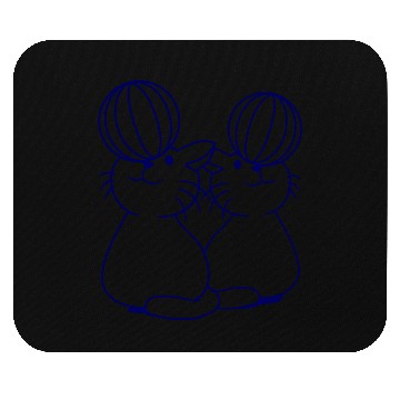 Discover 2 cats playing ball beach stand fun circus friends Mouse Pads