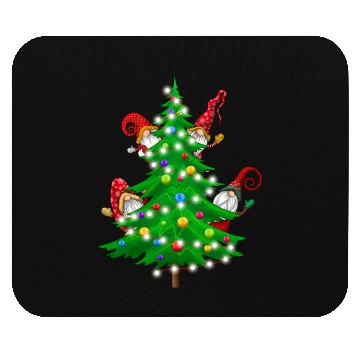 Discover Christmas Gnomes Funny Tree Holiday Mouse Pads